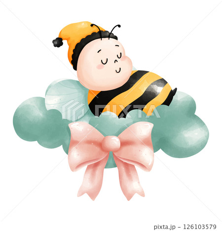 baby bee clipart, baby shower, baby decor, nursery. 126103579