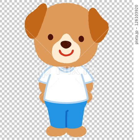 Cute dog character sportswear staff 126103920