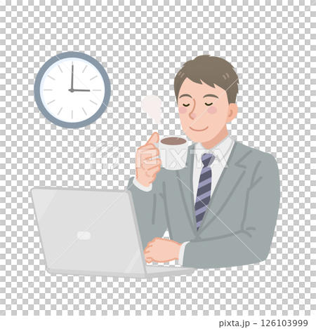 Businessman having a coffee break Businessman having a coffee break 126103999