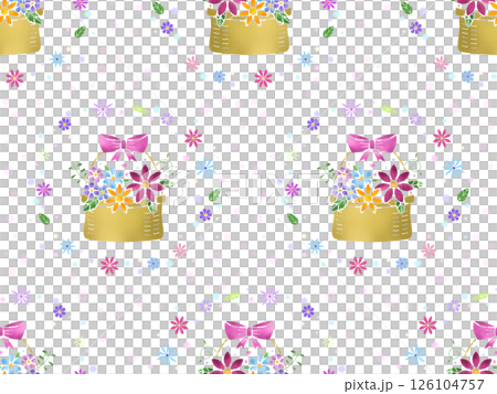 Flower basket seamless pattern A 126104757