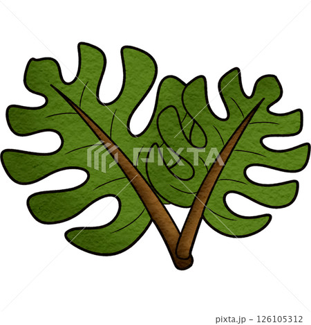 The illustration of a leaf 126105312