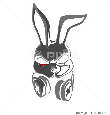 angry bunny vector 126106142