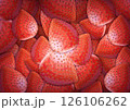 沢山の真っ赤ないちご／背景用素材イラスト／A4サイズ 126106262