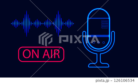 Abstract Sound Wave Blue Digital Frequency wavelength graphic design Vector Illustration 126106534