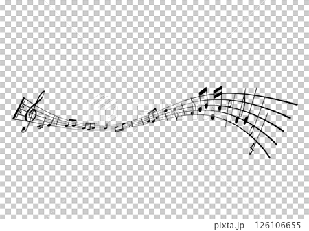 Simple musical note arrangement 126106655