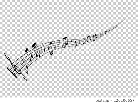 簡單編排的輕柔起伏的音符 簡單編排的輕柔起伏的音符 126106657