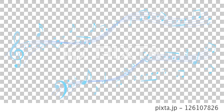 A refreshing perspective music sheet frame illustration, musical staff, background illustration, illustration of musical notes and musical symbols 126107826