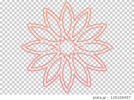 粉紅色的簡單花圖標 粉紅色的簡單花圖標 126108487