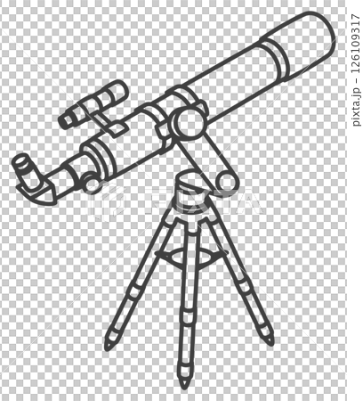 Astronomical telescope (refracting type, altazimuth mount) 126109317
