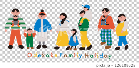 Set of family going out 126109328