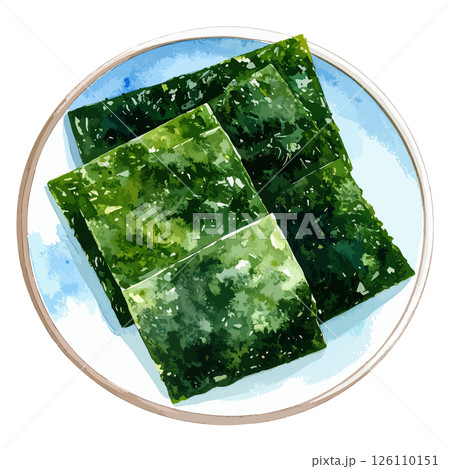 焼き海苔の水彩風イラスト　生成AI 126110151