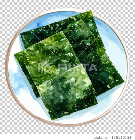 Roasted seaweed watercolor illustration AI generation Roasted seaweed watercolor illustration AI generation 126110151
