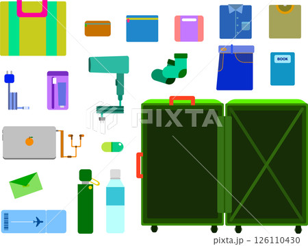 キャリーバッグの中身アイコン集 126110430