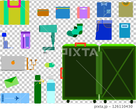 キャリーバッグの中身アイコン集 126110430
