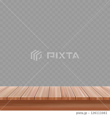 Wooden Shelf Display Vector 126111081
