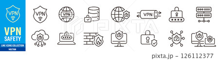 VPN icon set 126112377