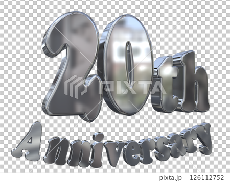 3DCG text "20th Anniversary/20th Anniversary Mark Sparkle" 3DCG text "20th Anniversary/20th Anniversary Mark Sparkle" 126112752