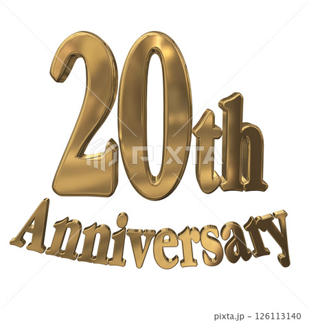 3DCG文字「20th Anniversary/20周年マークキラキラ」 126113140