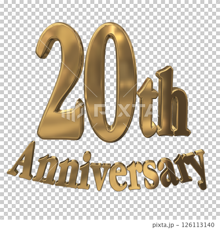 3DCG文字「20th Anniversary/20周年マークキラキラ」 126113140