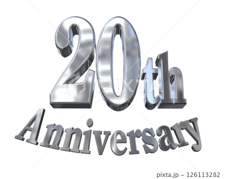 3DCG文字「20th Anniversary/20周年マークキラキラ」 126113282