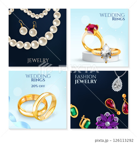 Jewelry Realistic Set 126113292