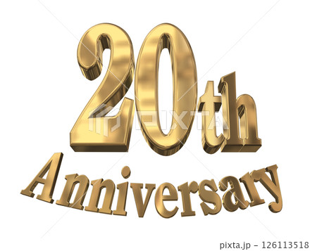 3DCG文字「20th Anniversary/20周年マークキラキラ」 126113518