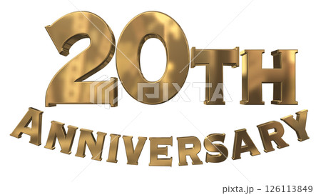 3DCG文字「20th Anniversary/20周年マークキラキラ」 126113849