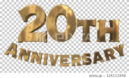 3DCG文字「20th Anniversary/20周年マークキラキラ」 126113849