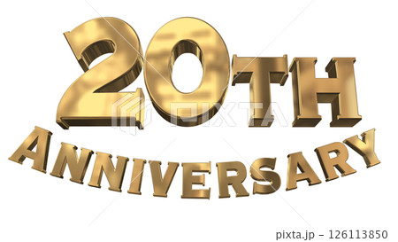 3DCG文字「20th Anniversary/20周年マークキラキラ」 126113850
