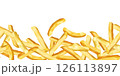 Falling French fries seamless pattern 126113897