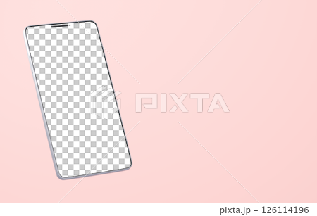 3D material_smartphone_silver_pink 126114196