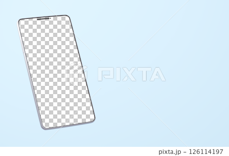 3D material_smartphone_silver_light blue 3D material_smartphone_silver_light blue 126114197