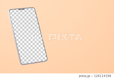 3D材質_智慧型手機_銀色_橘色 3D材質_智慧型手機_銀色_橘色 126114198
