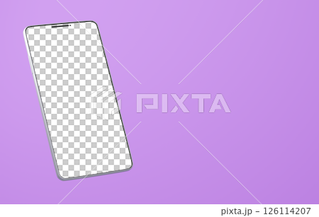 3D material_smartphone_silver_purple 126114207