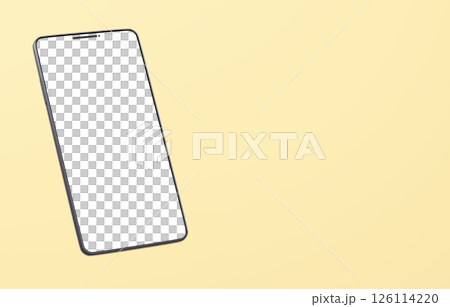 3D material_smartphone_black_yellow 126114220