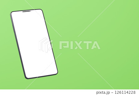 3D素材_スマートフォン_ブラック_緑 3D素材_スマートフォン_ブラック_緑 126114228