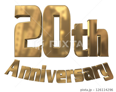 3DCG文字「20th Anniversary/20周年マークキラキラ」 126114296
