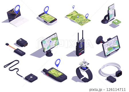 GPS Navigation Isometric Device GPS Navigation Isometric Device 126114711