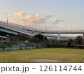 畑の中の高速道路のジャンクション 126114744