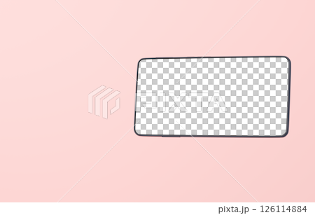 3D material_smartphone_black_pink 126114884