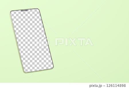 3D素材_スマートフォン_グリーン 126114898