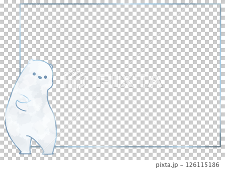 Frame background of a polar bear with folded arms (blue) Frame background of a polar bear with folded arms (blue) 126115186
