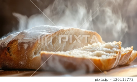 Bakers hands dust powdered sugar over a chocolate cake in dramatic light. Elegant scene for dessert, baking, and gourmet themes. Bakers hands dust powdered sugar over a chocolate cake in dramatic light. Elegant scene for dessert, baking, and gourmet themes. 126115772