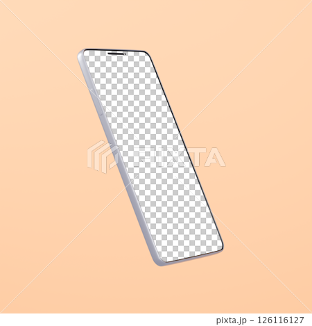 3D材質_智慧型手機_銀色_橘色 3D材質_智慧型手機_銀色_橘色 126116127