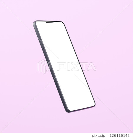 3D素材_スマートフォン_ブラック_紫 3D素材_スマートフォン_ブラック_紫 126116142