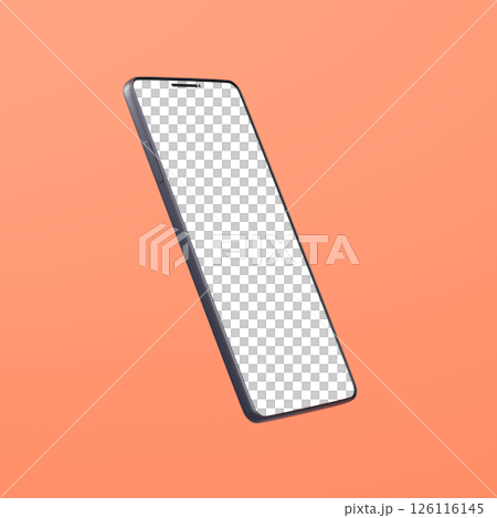 3D material_smartphone_black_orange 3D material_smartphone_black_orange 126116145