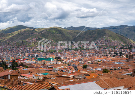 Panoramic View of Cusco, Peru, Surrounded by Andean Mountains Panoramic View of Cusco, Peru, Surrounded by Andean Mountains 126116654