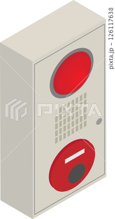 アイソメトリックな火災報知器のイメージ素材 126117638