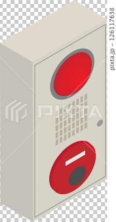 アイソメトリックな火災報知器のイメージ素材 126117638