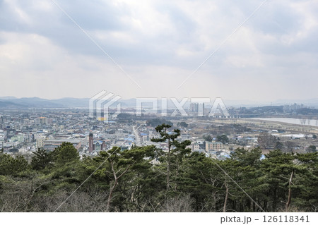 扶蘇山城から見る扶余の市街地 扶蘇山城から見る扶余の市街地 126118341